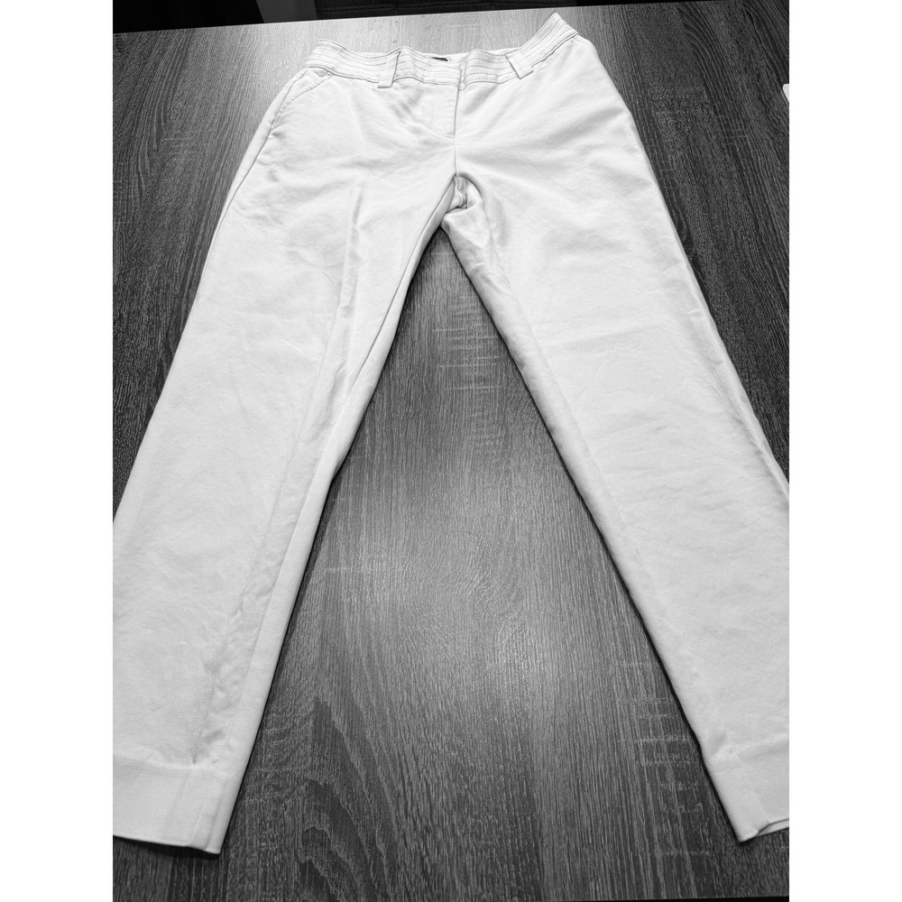 Jones New York Signature Stretch Dress Pants Light Gray Slim Career Work Size 4